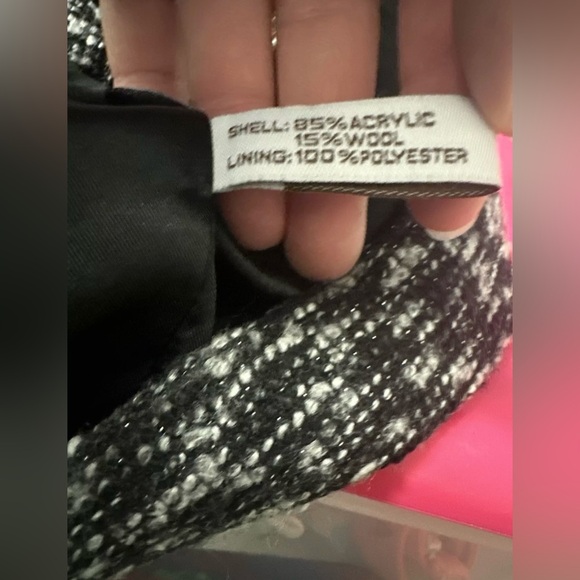 WALTER BAKER Tweed Jacket Coat Black Gary Wool Blends Marled Knit Snap Closure - Picture 9 of 12